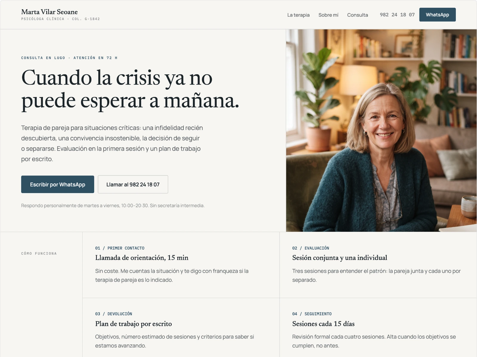 Portada de la web de Marta Vilar Seoane, psicóloga clínica y terapia de pareja en Lugo